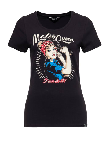 Queen Kerosin Queen Kerosin Basic T-Shirt Motor Queen I can do it in schwarz