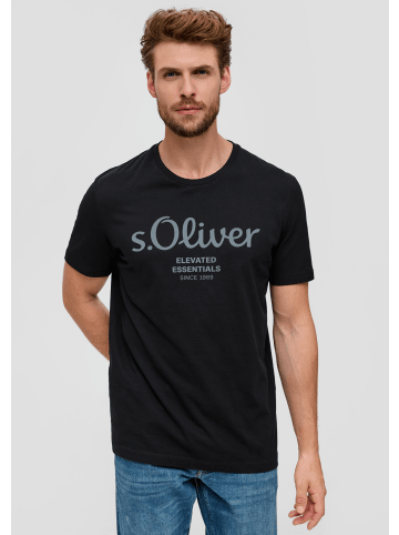 s.Oliver T-Shirt kurzarm in Schwarz