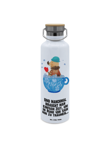 Mr. & Mrs. Panda Edelstahl Trinkflasche Nachtfalter Schaumbad mi... in Weiß