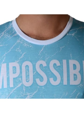 Celebry Tees T-Shirt „Crack“ – Blau Weiß