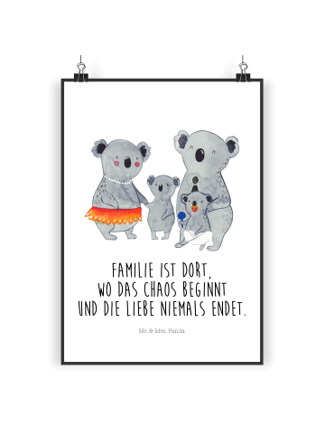 Mr. & Mrs. Panda Bild Koala Familie mit Spruch in Weiß