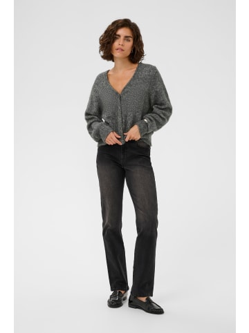 Kaffe Strickjacke KAmelania Baggy fit in Dark Grey Melange