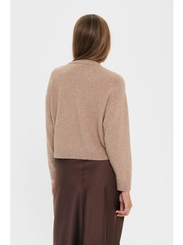 SAINT TROPEZ Strickjacke NovaSZ Lockere Passform in Sepia Rose Melange