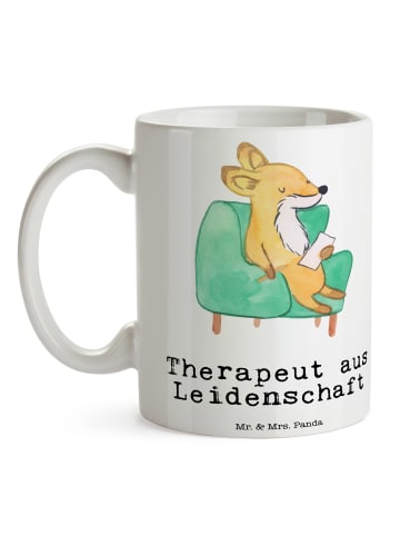 Mr. & Mrs. Panda Tasse Therapeut Leidenschaft mit Spruch in Weiß