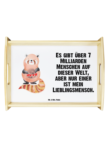Mr. & Mrs. Panda Dekotablett Roter Panda mit Spruch in Weiß