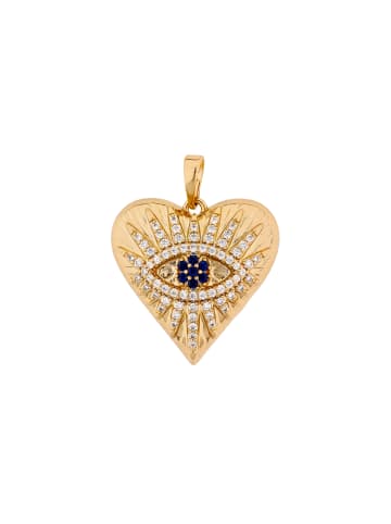 IZIA Women Pendant With Rhinestones in Rose Gold Navy