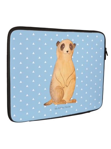 Mr. & Mrs. Panda Notebook Tasche Erdmännchen ohne Spruch in Blau Pastell