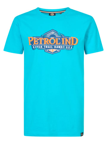 Petrol Industries T-Shirt mit Aufdruck Driftwave in Blau