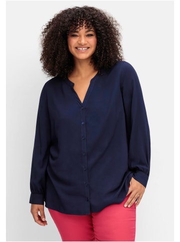 sheego Longbluse in tiefblau