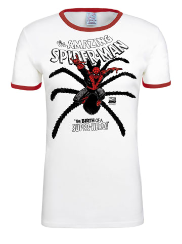 Logoshirt T-Shirt Spider-Man in altweiss/rot