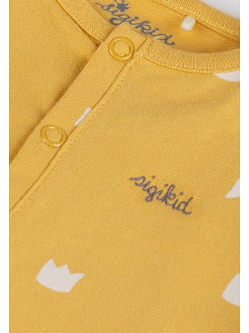 Sigikid Overall mit Füßchen und Klappbündchen an den Ärmeln Classic Baby in gelb