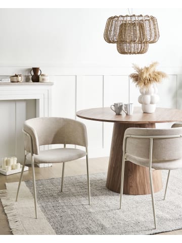 Beliani 2er-Set Esszimmerstuhl SPRINGER in Beige