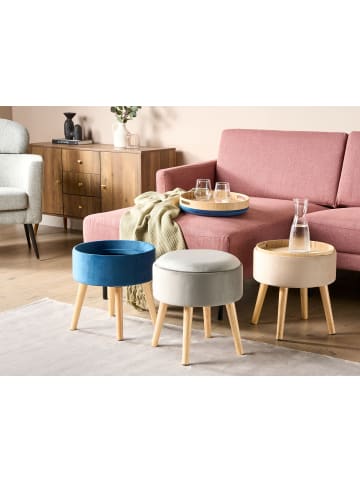 Beliani Hocker NEELY in Grau - (W) 39 x (H) 43 x (L) 39 cm