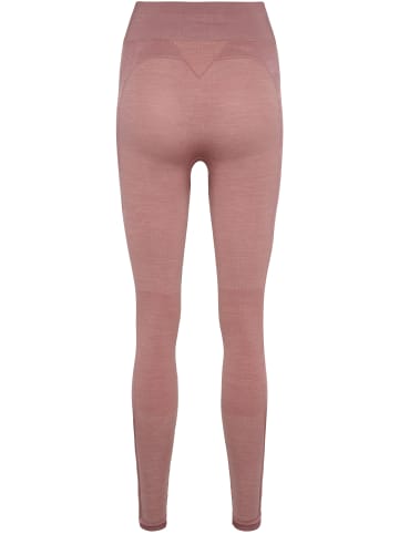 Hummel Hummel Leggings Hmlclea Yoga Damen Atmungsaktiv Schnelltrocknend Nahtlosen in WOODROSE/ROSE TAUPE MELANGE