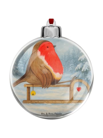Mr. & Mrs. Panda Christbaumschmuck Rotkehlchen Schlitten Design ... in Weiß