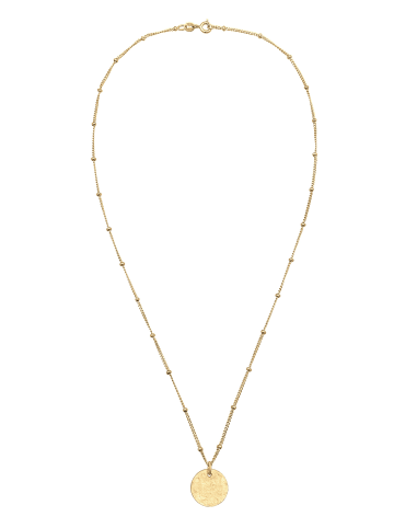 Elli Halskette 925 Sterling Silber Kugel, Plättchen in Gold