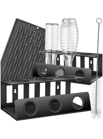tectake Soda-Flaschenhalter  Triso 30 x 15,5 x 11,5 cm, schwarz