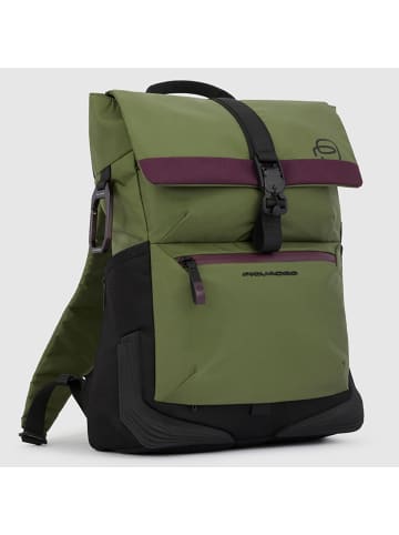 Piquadro Corner 2.0 Rucksack 43 cm Laptopfach in forest green