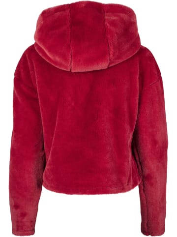 Urban Classics Urban Classics Damen Ladies Oversize Short Teddy Hoody in burgundy
