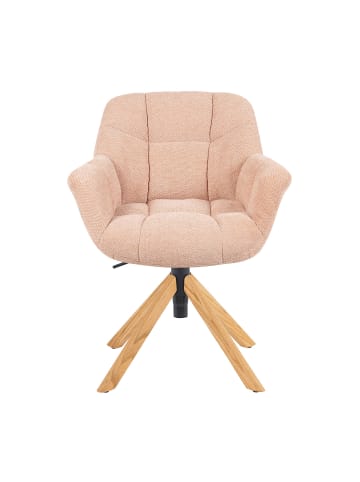 DUBI Möbel 2er-Set: Bürostuhl Mika-Iven in Rosa - (B)65 x (H)82 x  (T)66 cm