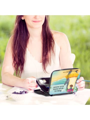 Mr. & Mrs. Panda Schulmäppchen Pinguin Kokosnuss Design mit Spruch in Weiß