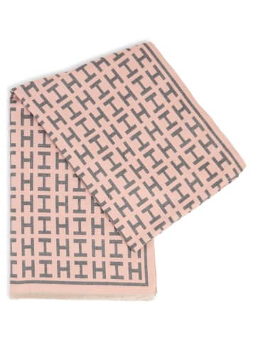 Marie Lund Schal in altrosa grau - 0003