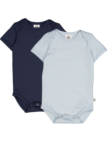 müsli Kurzarmbody 2er-Pack in blue/blue