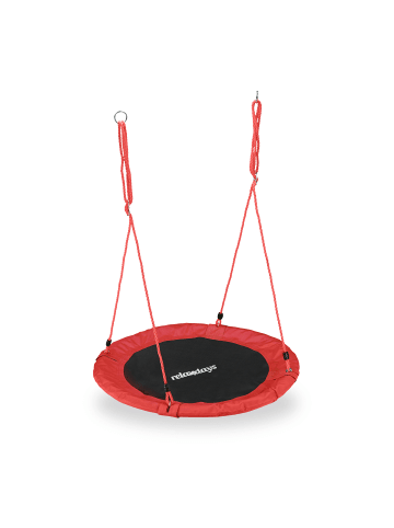 relaxdays Nestschaukel in Rot - Ø 110 cm