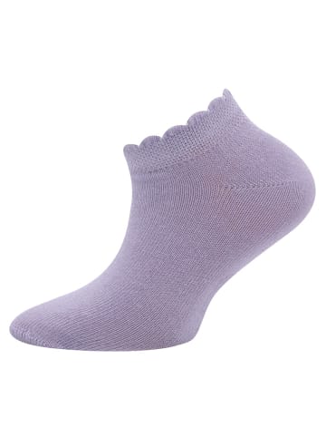 ewers 3er-Set Sneaker Socken 3er-Set Mäusezähnchenrand in pink/rosa/lupine