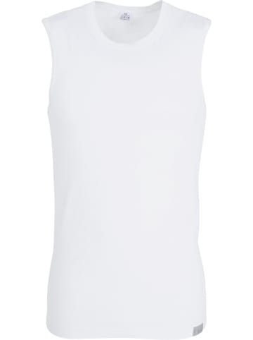 Götzburg Baumwolle, Single-Jersey Unterhemd ohne Arm in weiß
