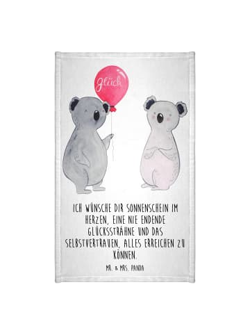 Mr. & Mrs. Panda Gästehandtuch Koala Luftballon mit Spruch in Weiß