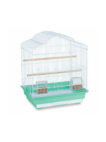 relaxdays Vogelkäfig in Grün - (B)46,5 x (H)56,5 x (T)35,5 cm