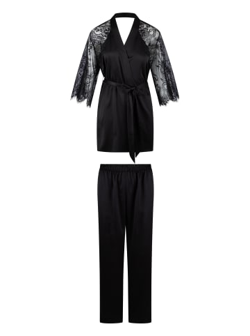 Linga Dore set Kimono in Schwarz