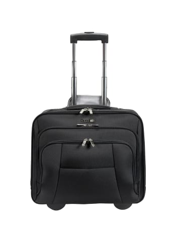 D&N Business & Travel 2 Rollen Businesstrolley 37 cm Laptopfach schwarz