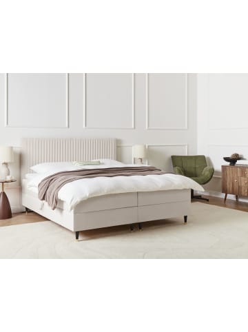 Beliani Doppelbett DAME in Weiß - (W) 182 x (H) 124 x (L) 207 cm