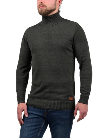 BLEND Rollkragenpullover BHLatif 20707474ME Strickpullover mit Ellbogenpatches in dunkelgrau