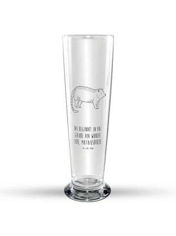 Mr. & Mrs. Panda Altbierglas Nasenbär mit Spruch in Transparent