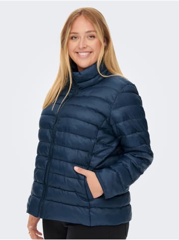 ONLY Carmakoma Wattierte Puffer Stepp Übergangsjacke Plus Size Übergrößen in Dunkelblau