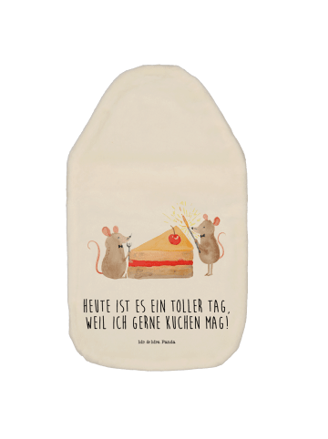 Mr. & Mrs. Panda Wärmflasche Mäuse Kuchen mit Spruch in Weiß