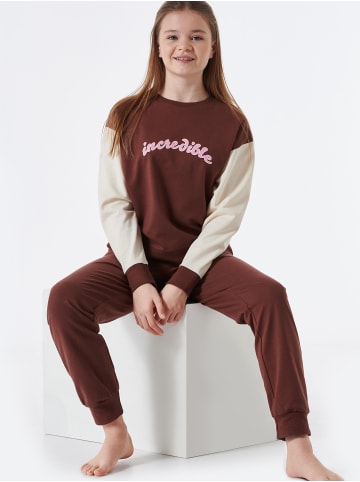 Schiesser Pyjama Teens Nightwear in braun