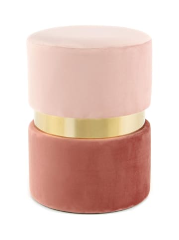Kayoom Hocker Gipsy in hellrosa - gold - dunkelrosa