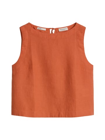 Marc O'Polo Ärmellose Leinenbluse regular in Warm Orange
