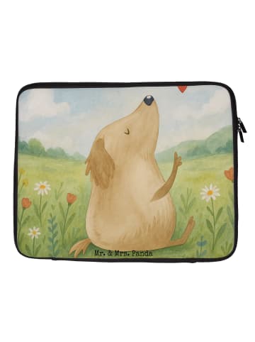 Mr. & Mrs. Panda Laptop Tasche Hund Liebe Design ohne Spruch in Weiß