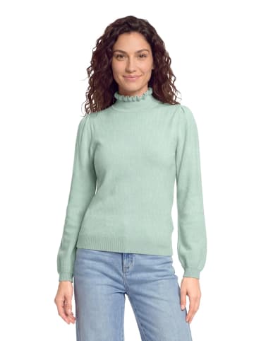 CARTOON Strickpullover mit Rüschen in Jadeite
