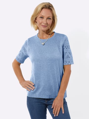 WITT WEIDEN Bouclé-Pullover in himmelblau