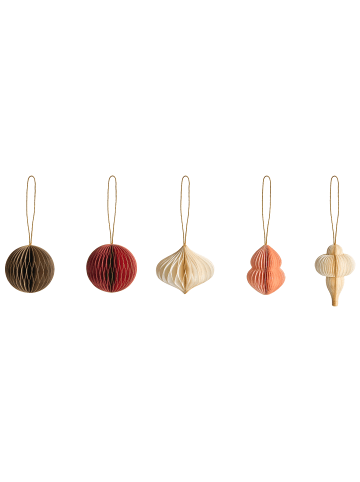 Beliani 20er-Set Weihnachtsbaumkugeln STORA in Bunt