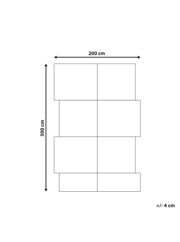 Beliani Kurzflor SANGLI in Beige - (W) 200 x (L) 300 cm