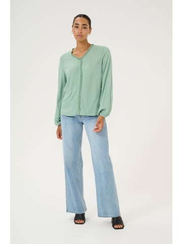 Kaffe Langarm-Bluse KAtammie in Granite Green