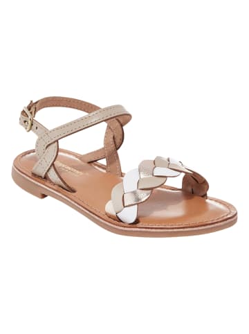 Les Tropéziennes par M Belarbi Flache Ledersandale Kind Bonbon Beige