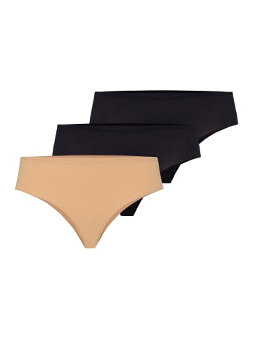 Hanro Midi Slip Allure in Schwarz / beige